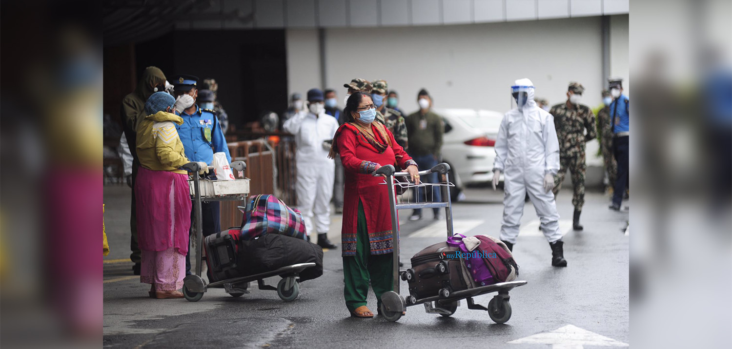 PHOTOS: 26 Nepalis arrive at TIA from Myanmar