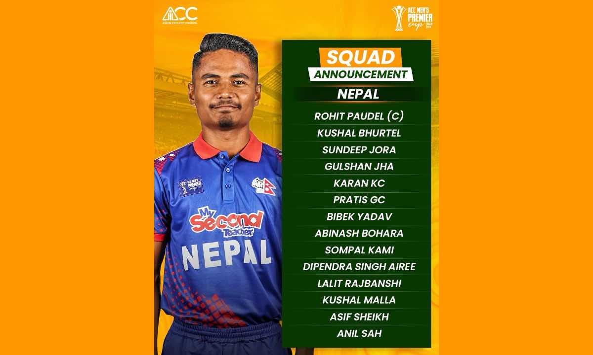 Nepal’s 14-member squad announced for ACC Premier Cup