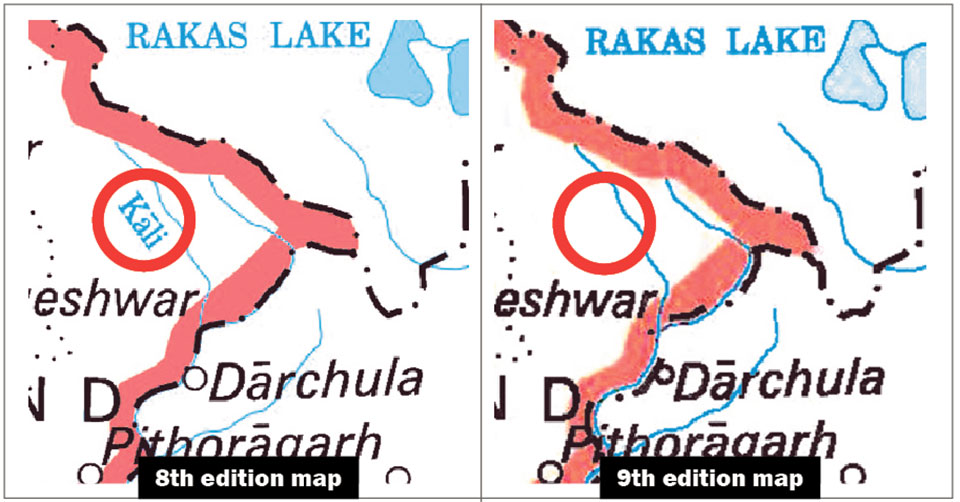New Indian map conspicuously avoids naming Kali River