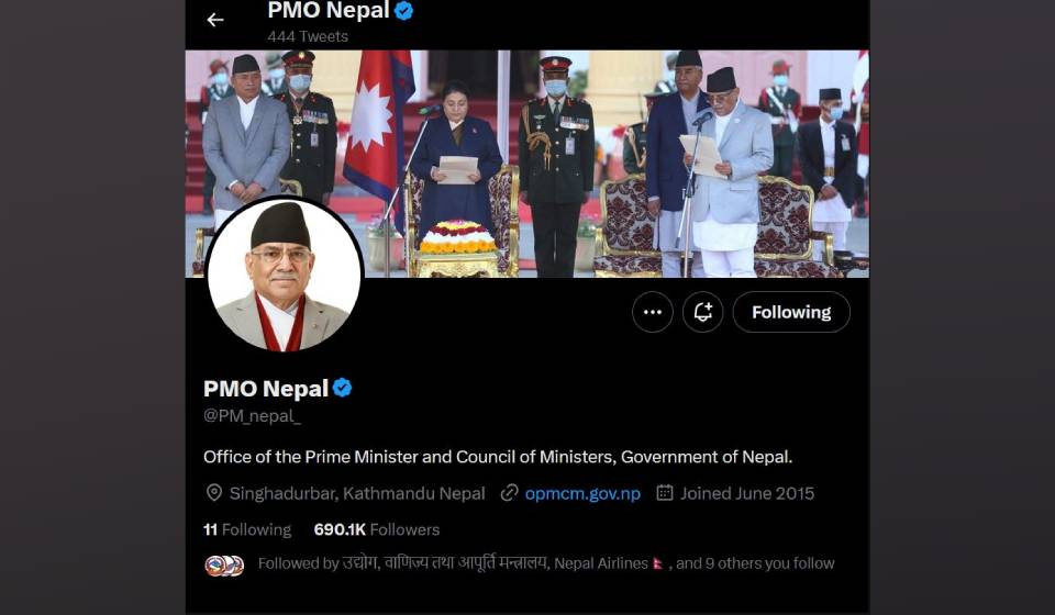 PM’s official twitter handle restored