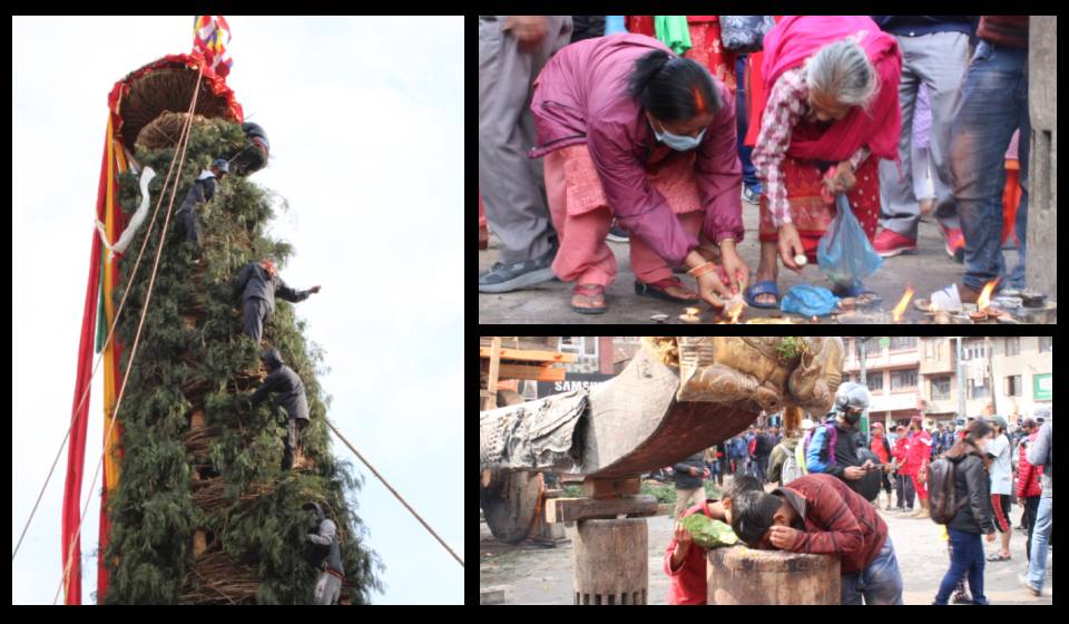 In Pictures: Devotees pull Rato Machhindranath chariot in Patan