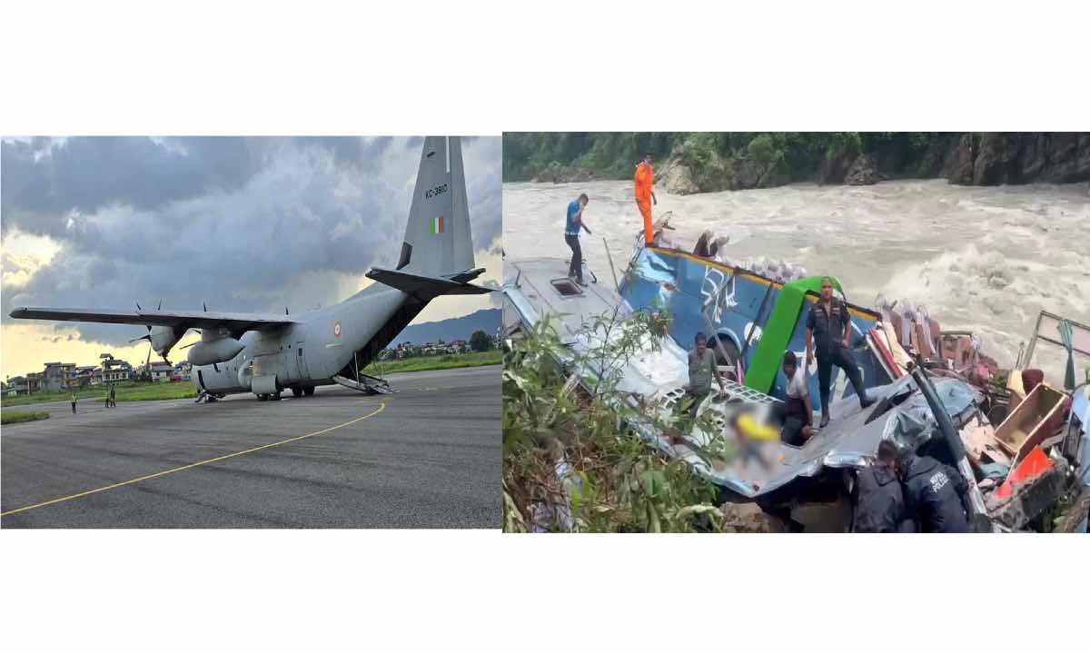 Bodies of 25 Indian tourists killed in Tanahun bus accident flown to Mumbai via Indian Air Force aircraft