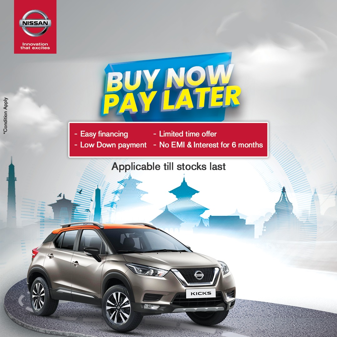 “Buy Now Pay later” offer on all Nissan ranges