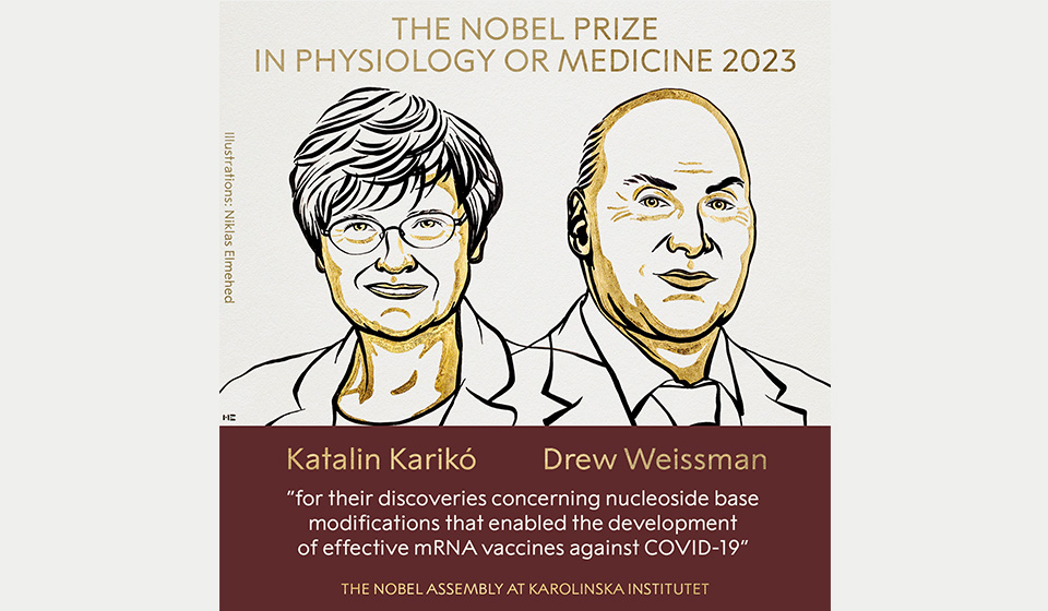 Nobel Prize in Physiology or Medicine 2023 awarded to Kariko and Weissman for vaccines against Covid-19