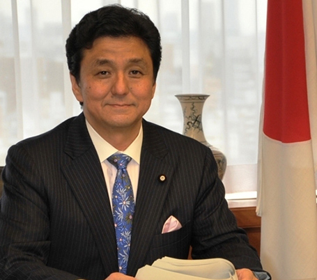 Japanese State Minister returns home