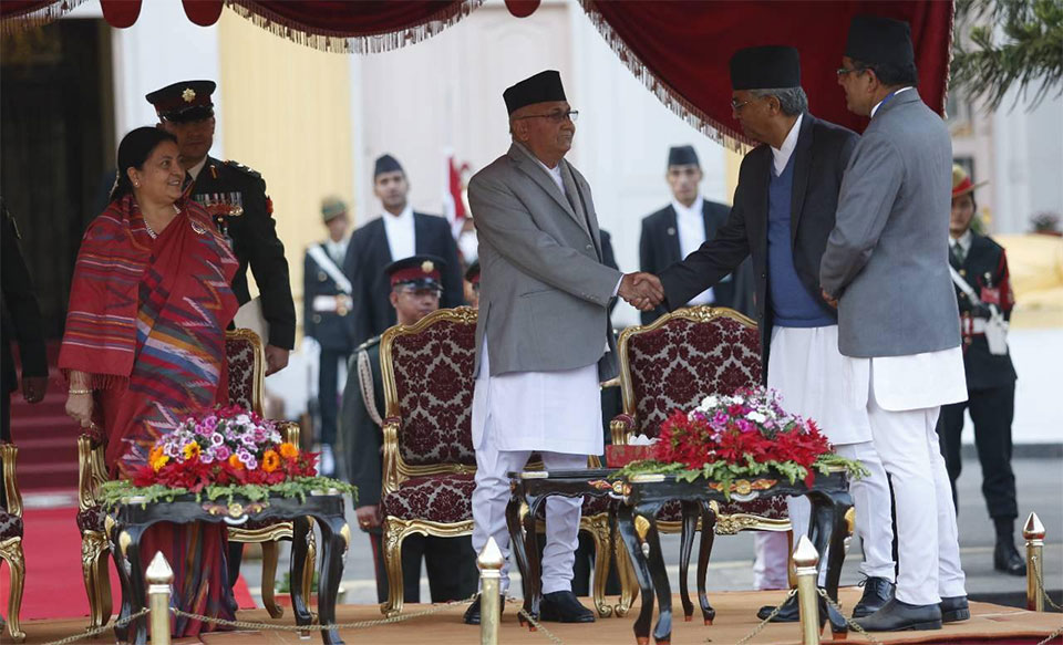 In pictures: Oli sworn in as new Prime Minister of Nepal