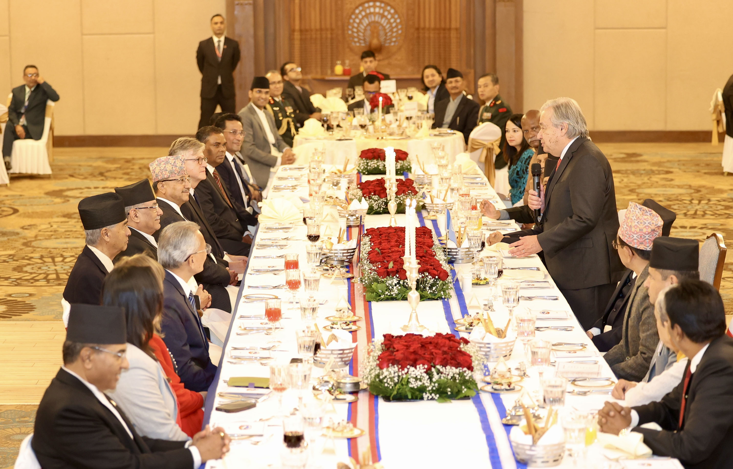 PM Dahal hosts dinner reception in honor of visiting UN Secretary-General