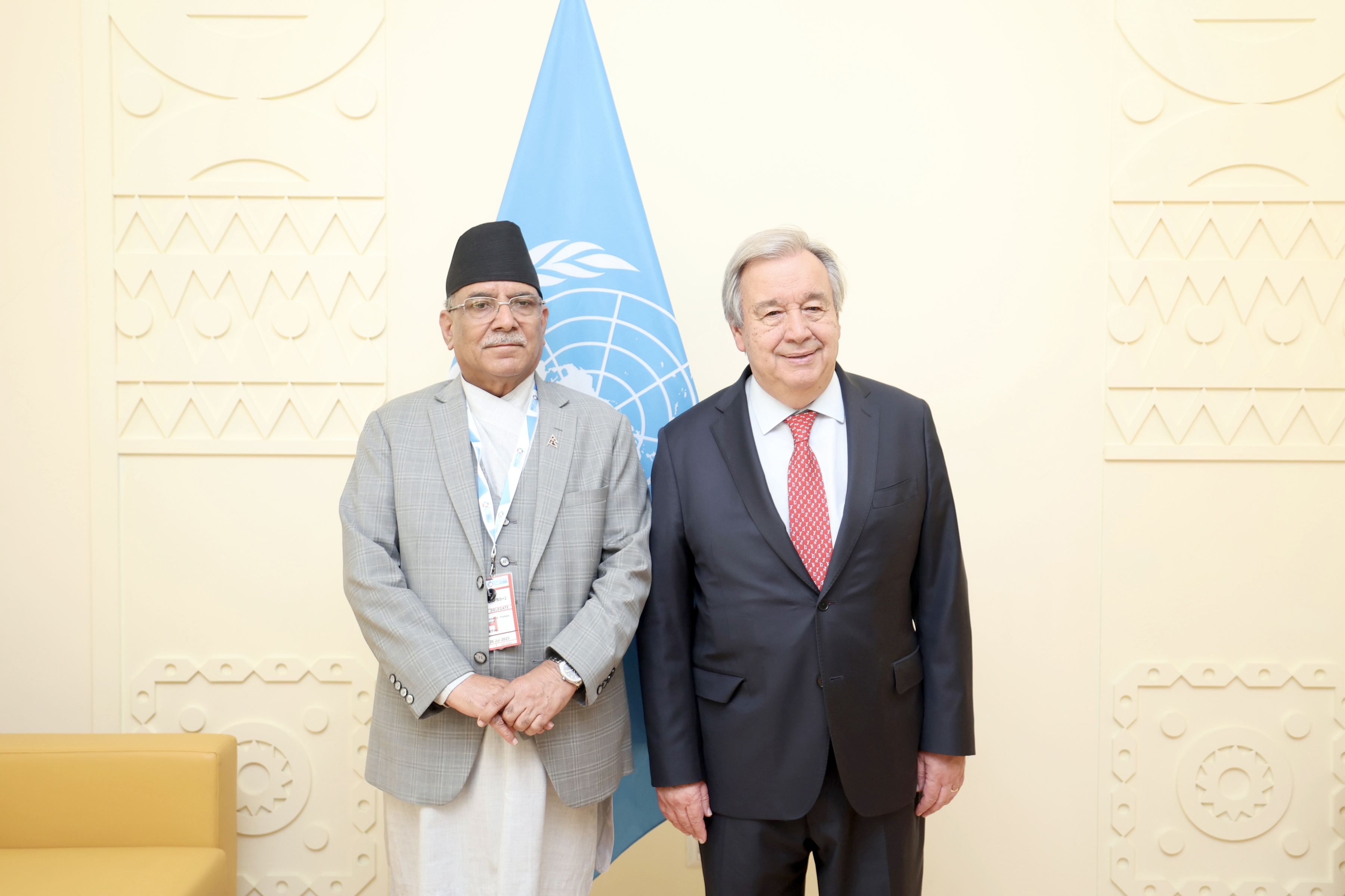 PM Dahal, UN Secretary-General Guterres hold meeting