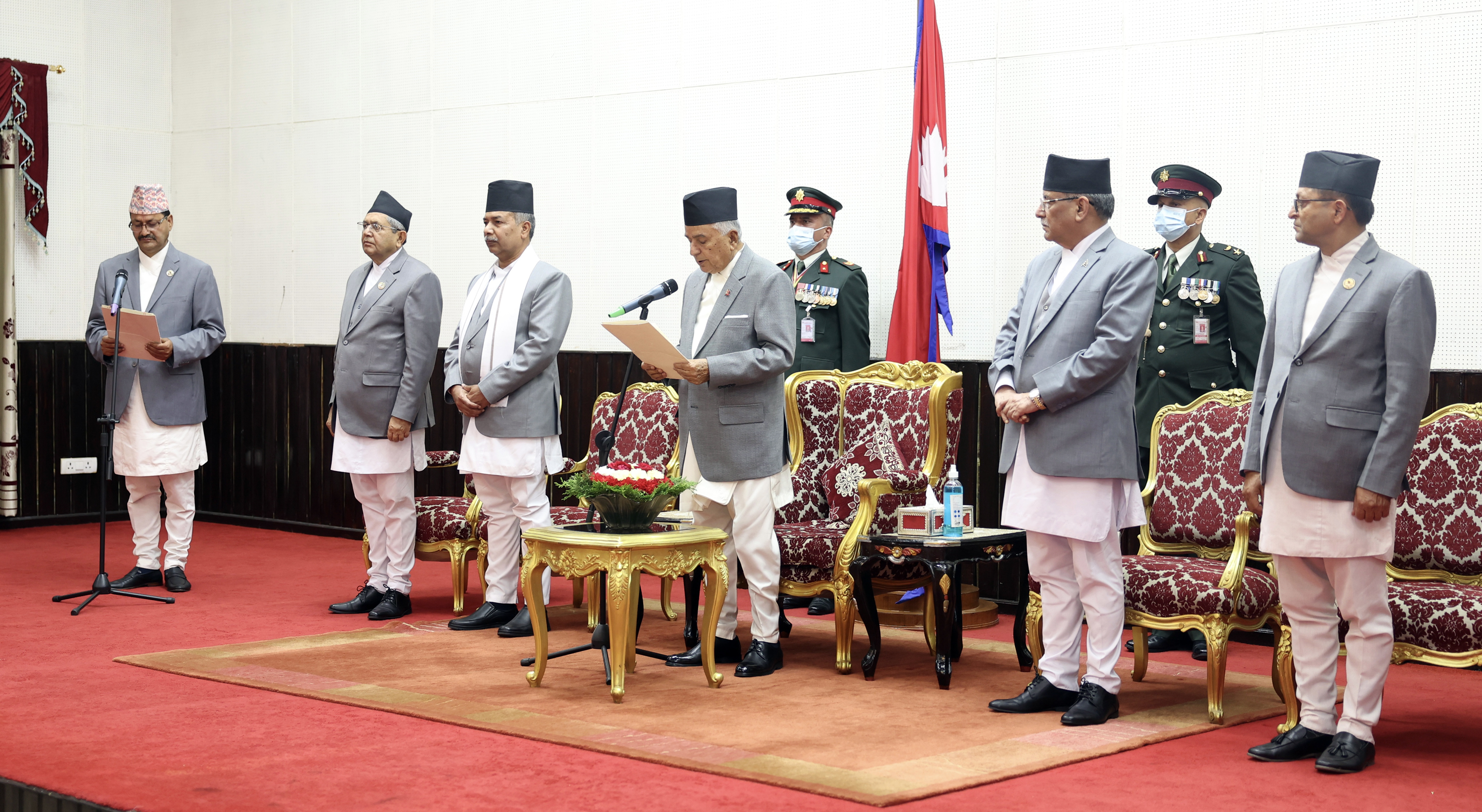 President Paudel administers oath to newly-appointed Foreign Minister Saud