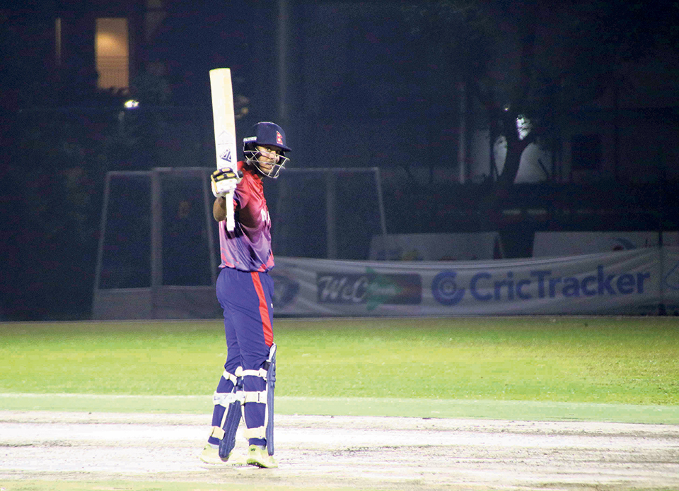 Records galore for Khadka as Nepal trounces Singapore by 9 wickets