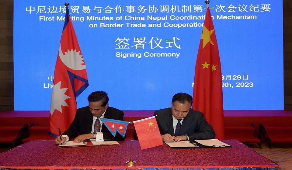 China agrees to resume bilateral trade with Nepal via Tatopani-Khasa customs after a hiatus of nine years