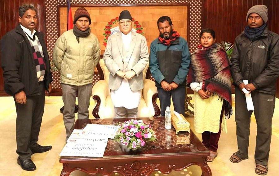 Aarti Sah’s family meet PM Dahal
