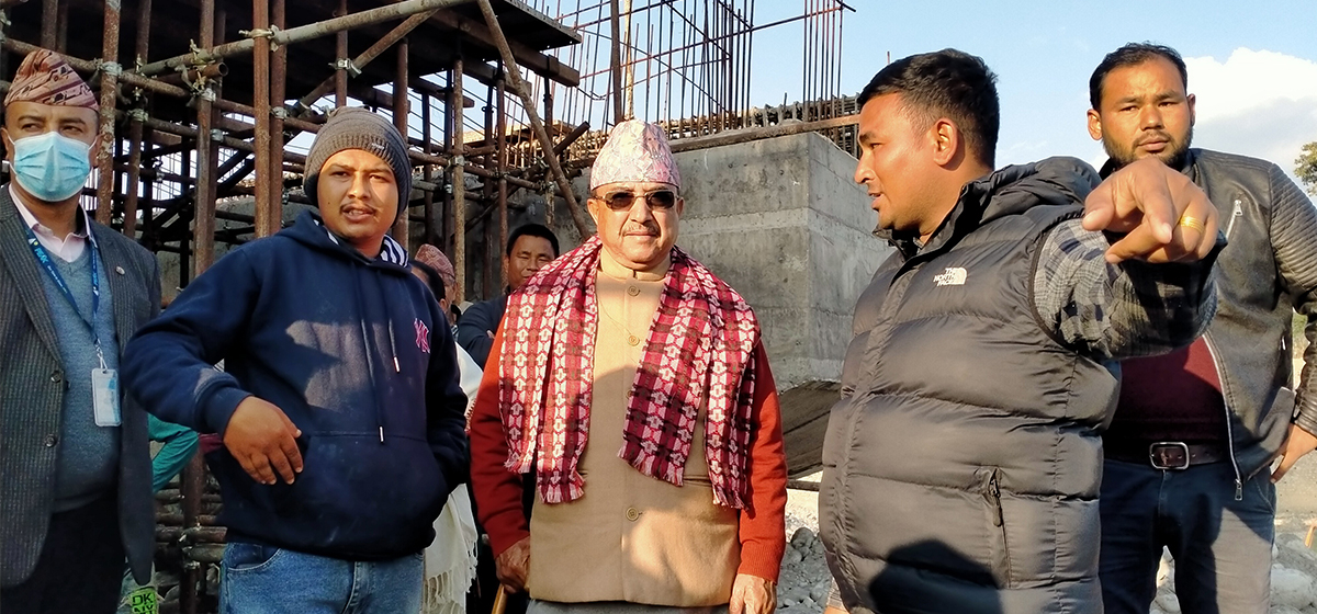 NC Vice President Khadka monitors development plan in Surkhet