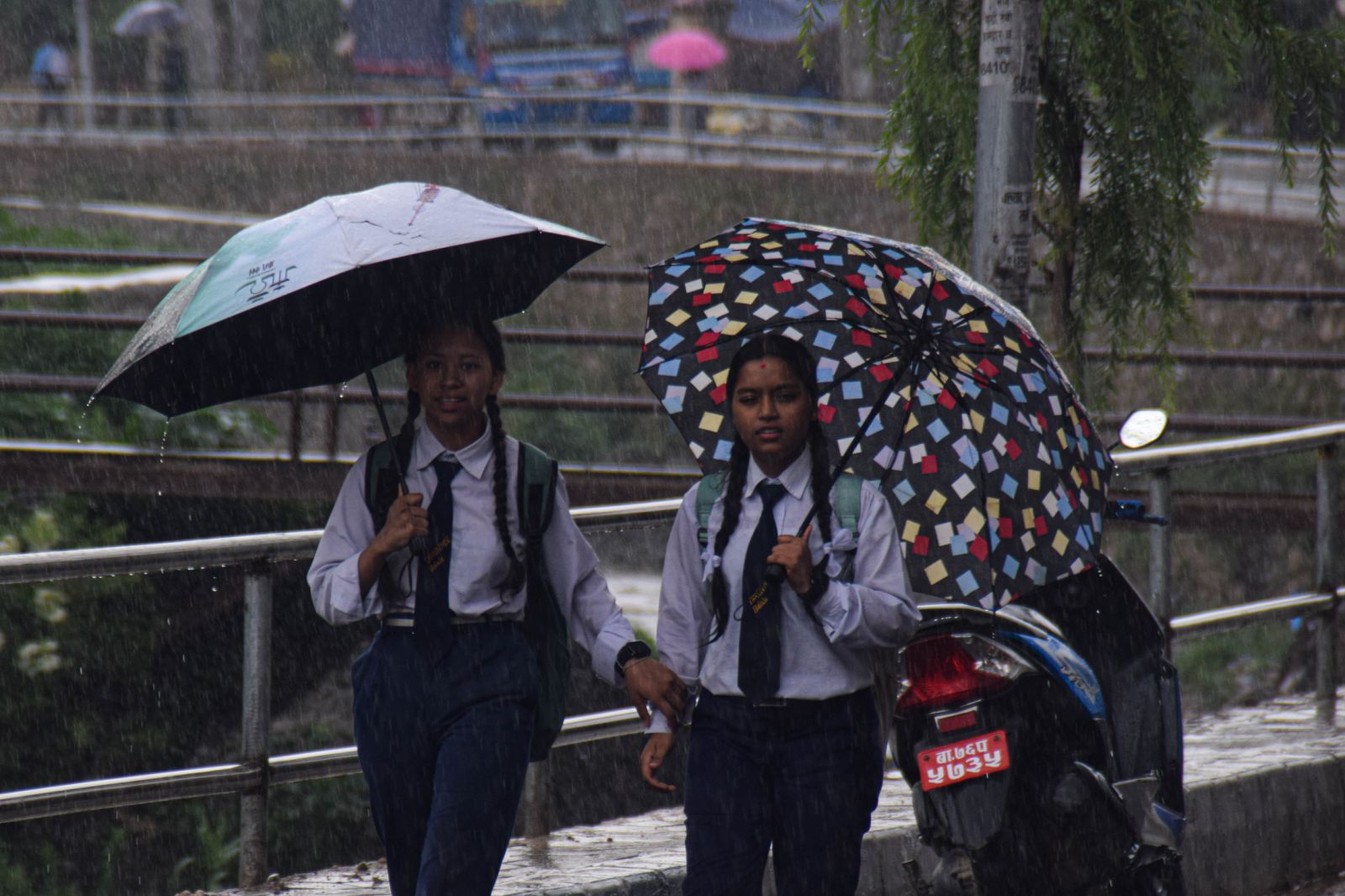 All parts of the country experience light to moderate rainfall rainfall since morning