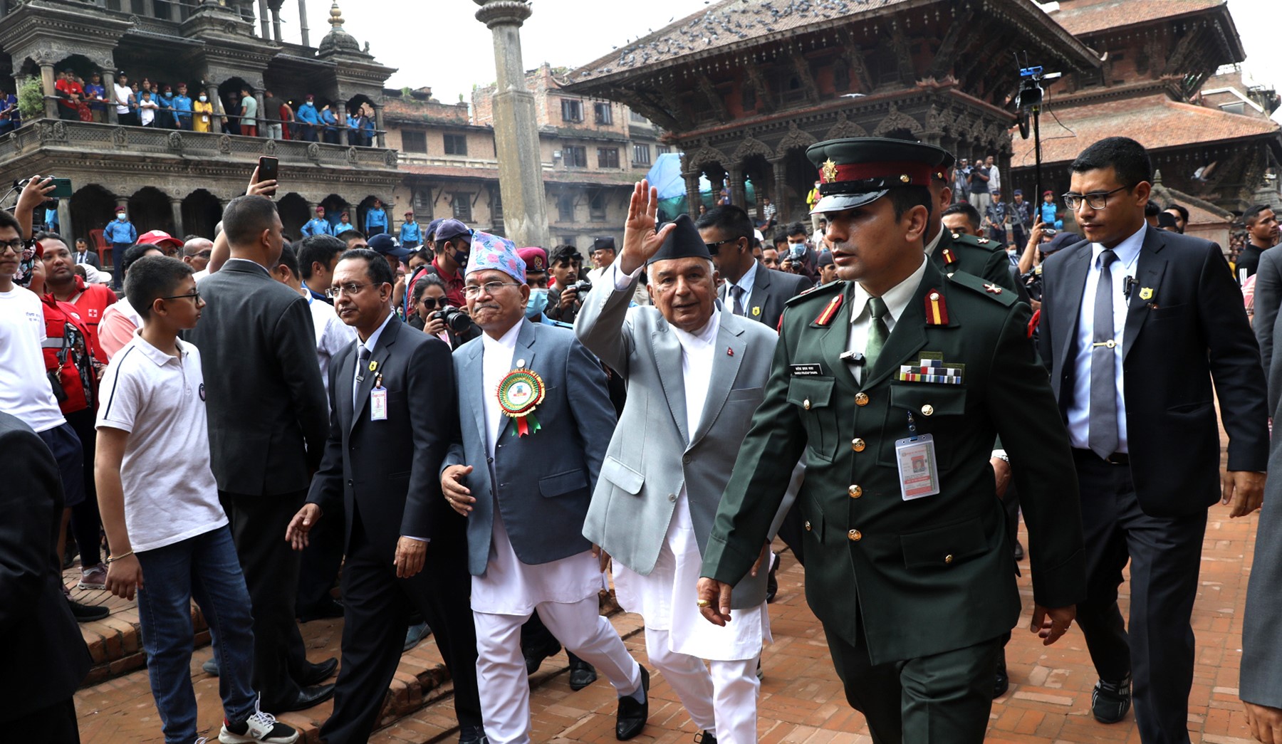 President  Paudel visits Patan Krishna Temple on the occasion of Krishna Janmashtami festival