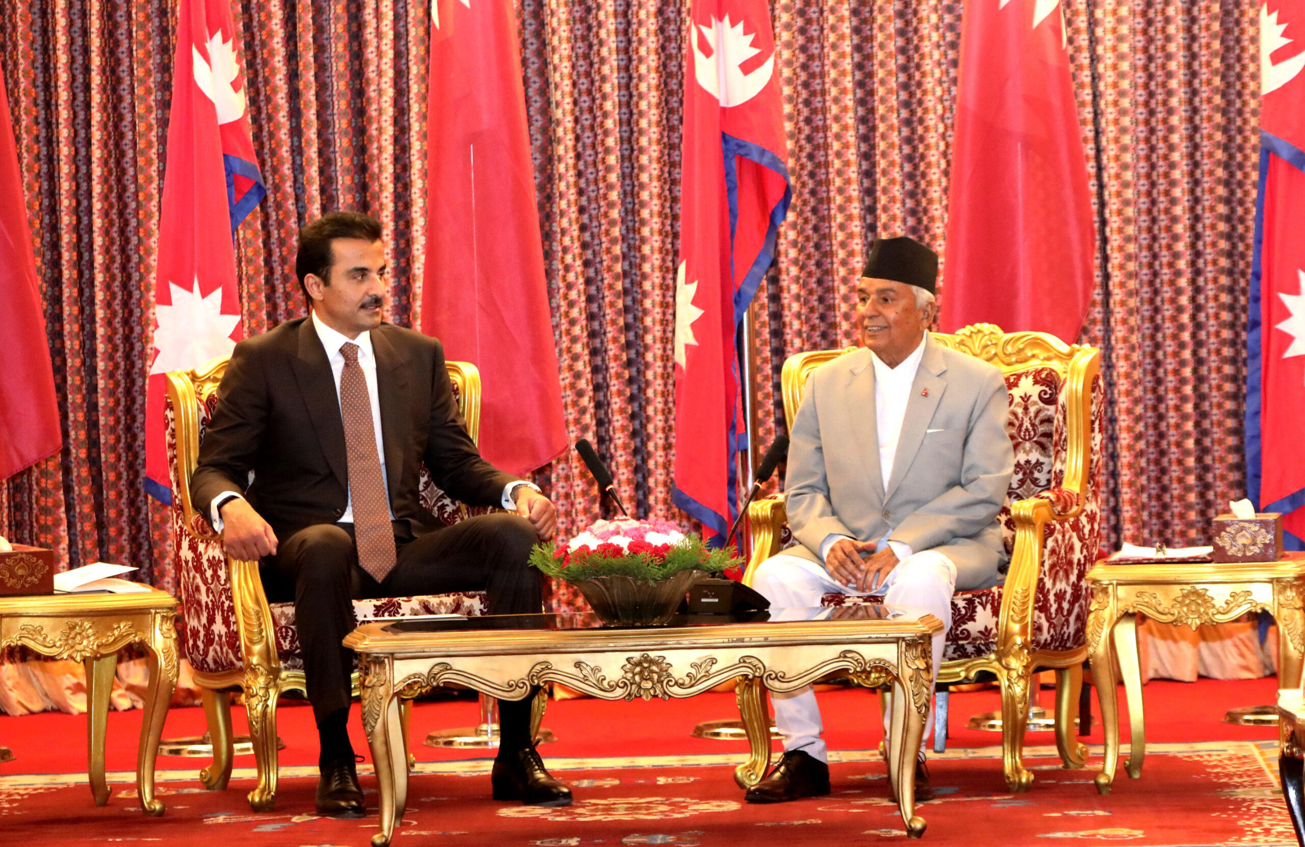 Emir of Qatar and President Paudel hold discussions at Sheetal Niwas