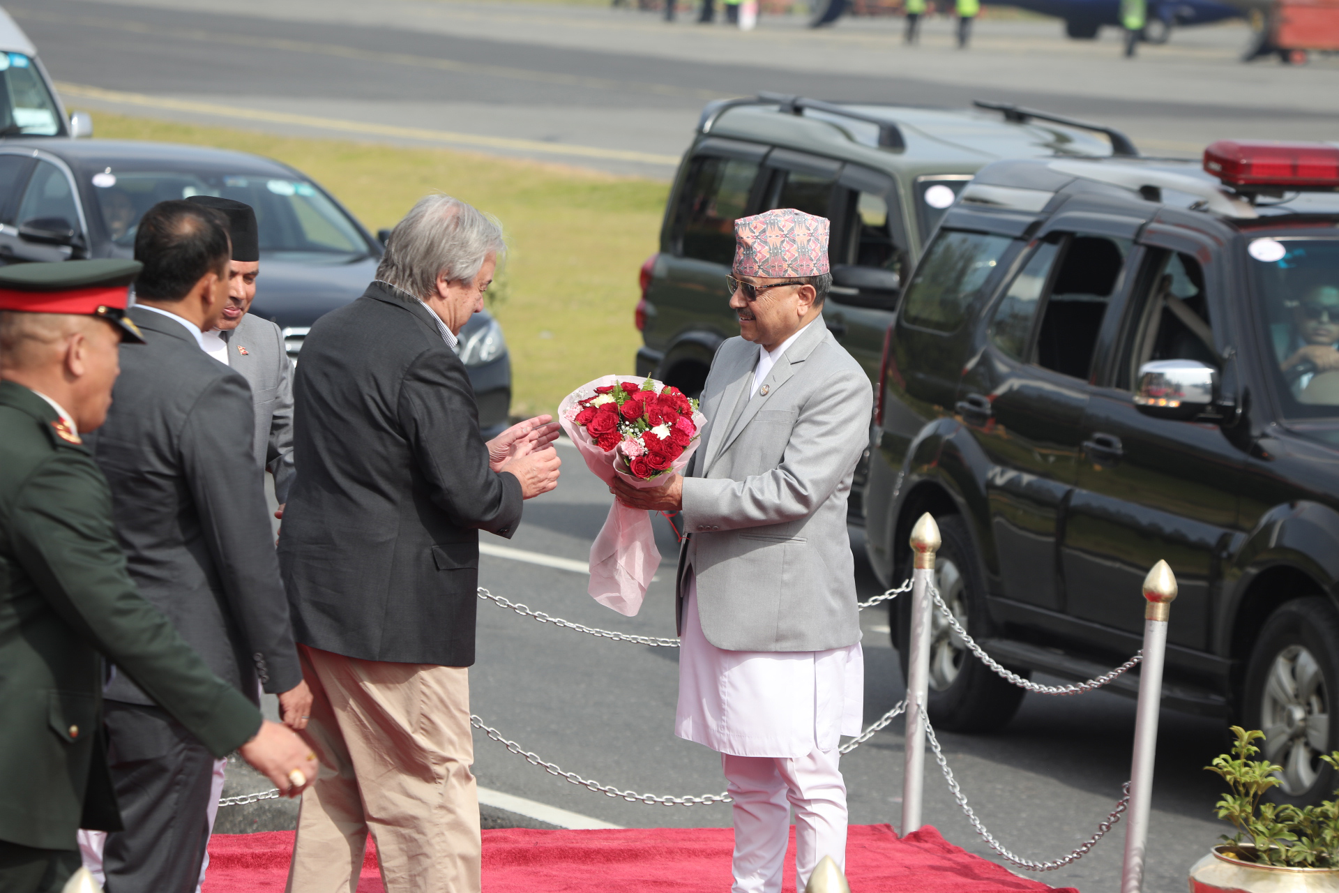 Secretary-General Guterres bid farewell, leaves Kathmandu after wrapping up official visit to Nepal