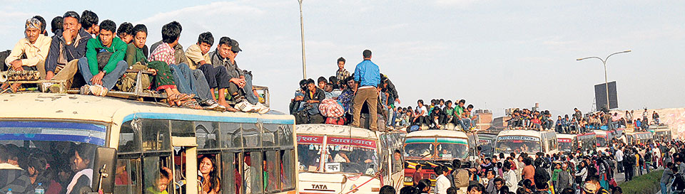 Pre-booking of bus tickets for Dashain travelers starts from today