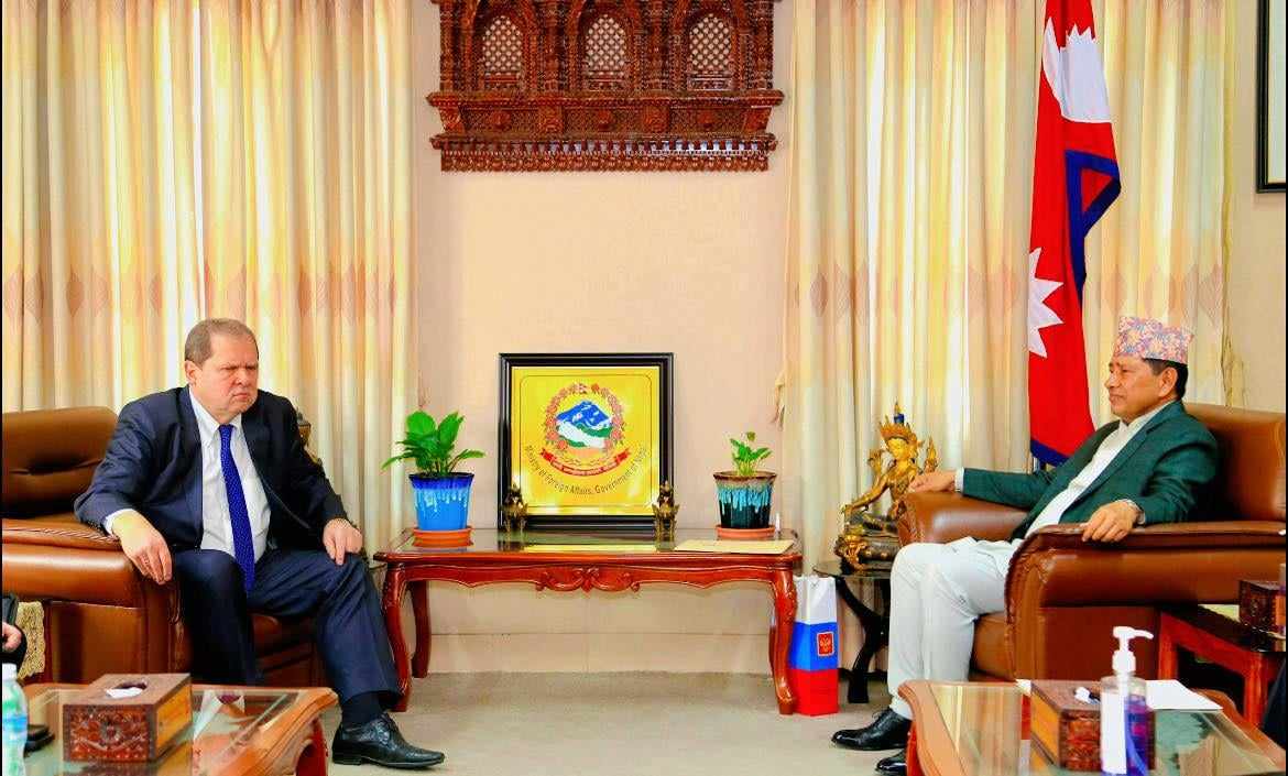 Russian envoy calls on Foreign Minister Shrestha