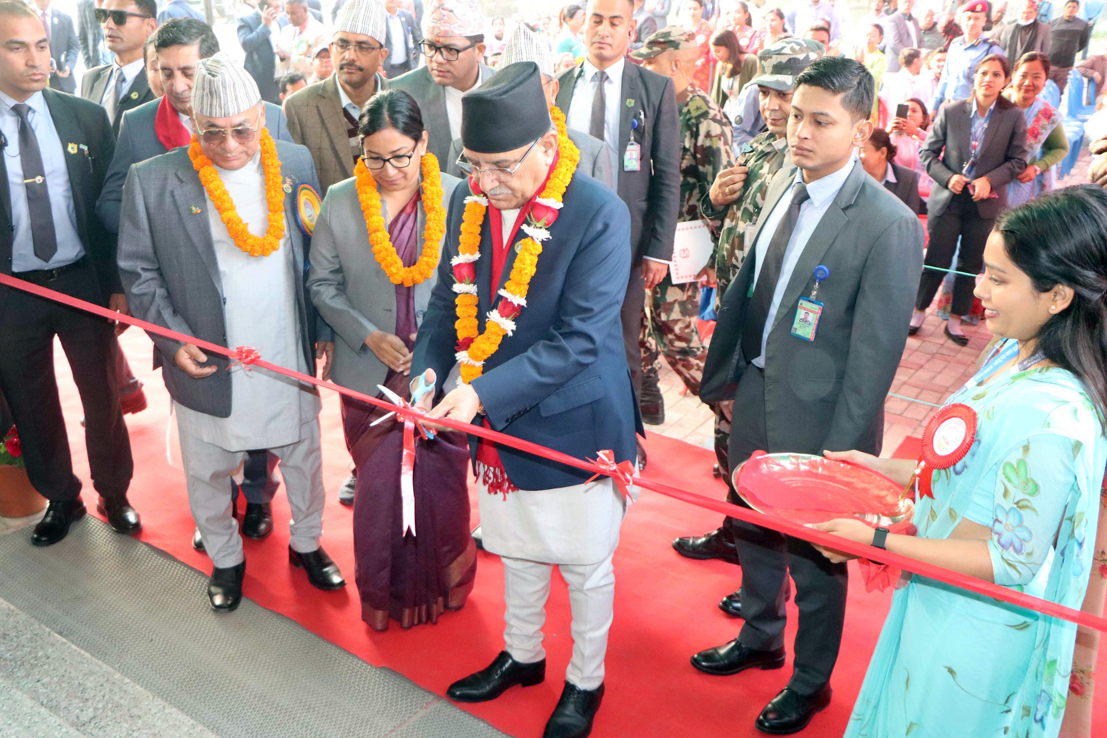 PM Dahal inaugurates new building of Bharatpur Eye Hospital