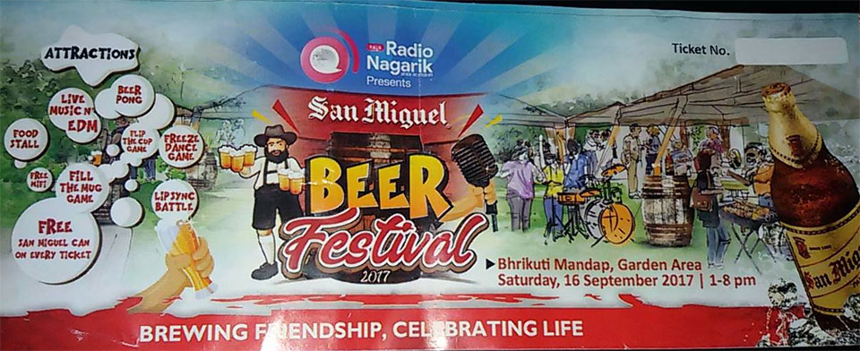Radio Nagarik 96.5 organizing San Miguel Beer festival 2017 on Saturday