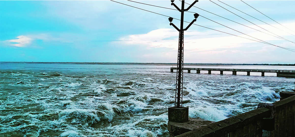 All 56 gates of Saptakoshi Barrage opened as floodwaters surge beyond critical threshold