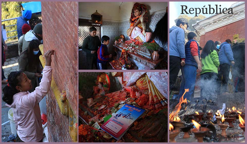 IN PICTURES: Saraswati Puja performed at Maha Manjushree Temple
