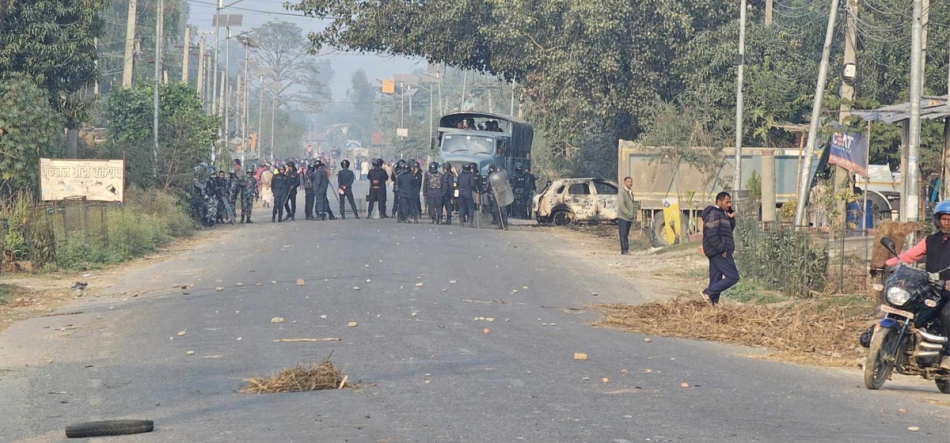 Local administration of Sarlahi enforces curfew till Saturday morning after a person died in police firing