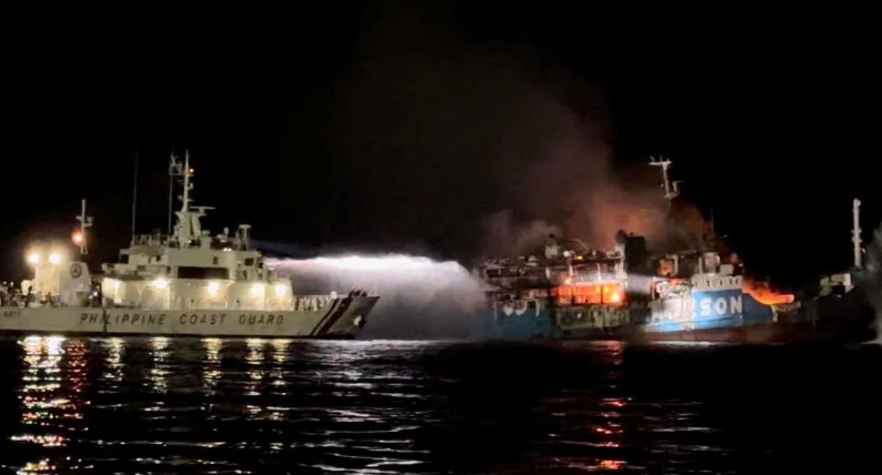 Fire on passenger ferry in Philippines kills 10 - coast guard