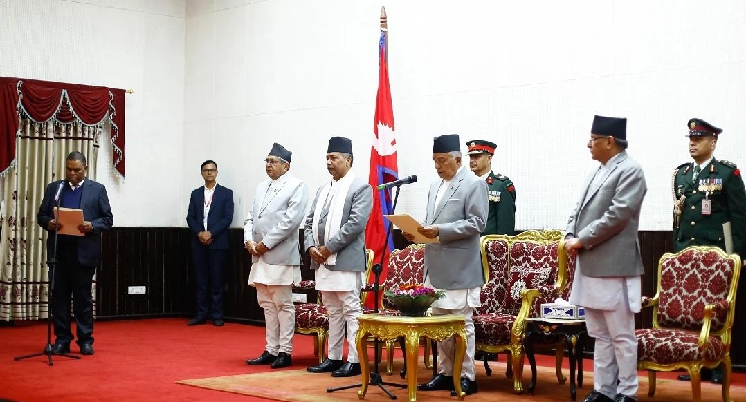 JSP’s Upendra Yadav sworn in; now PM Dahal’s Cabinet has four DPMs