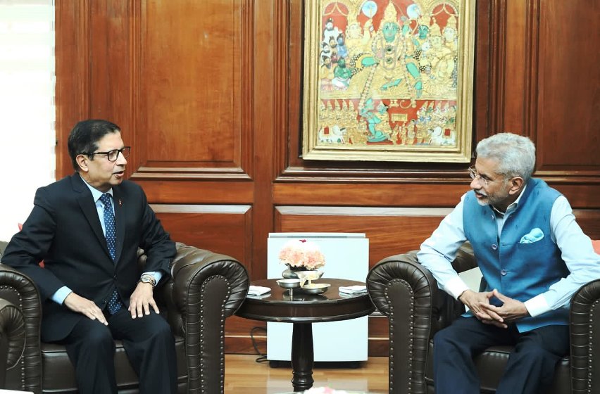 Ambassador Sharma pays courtesy call on Indian External Affairs Minister Jayashankar