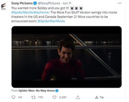 Sony Releasing New More Fun Stuff Version of SPIDER-MAN: NO WAY