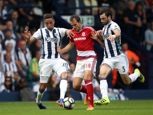 Middlesbrough stays unbeaten after 0-0 draw at West Brom