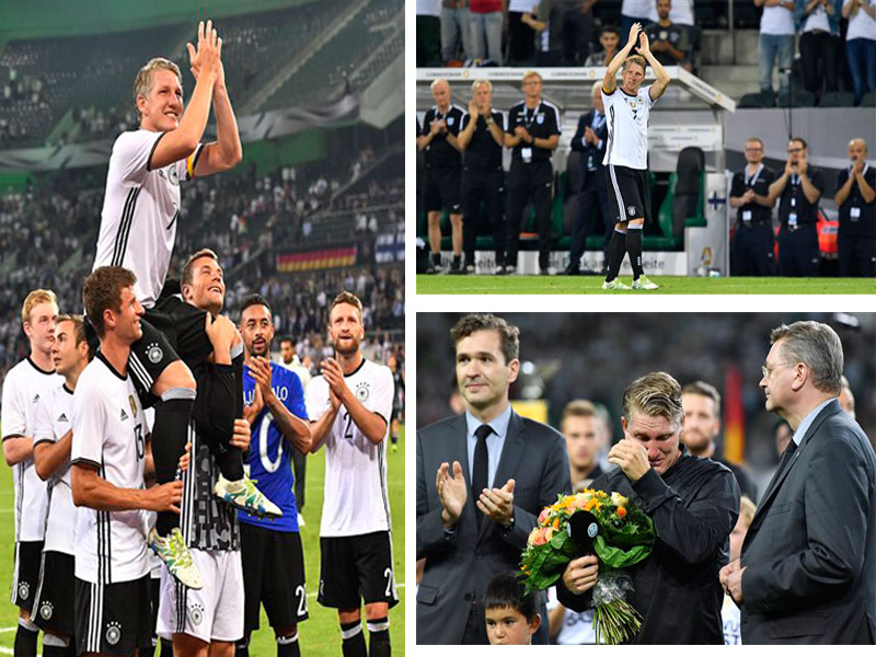 Tears for Schweinsteiger in last game for Germany