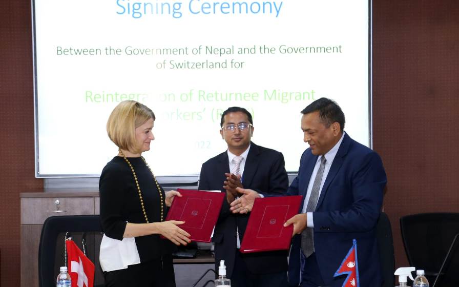 Nepal and Switzerland partner to reintegrate returnee migrant workers in Nepal