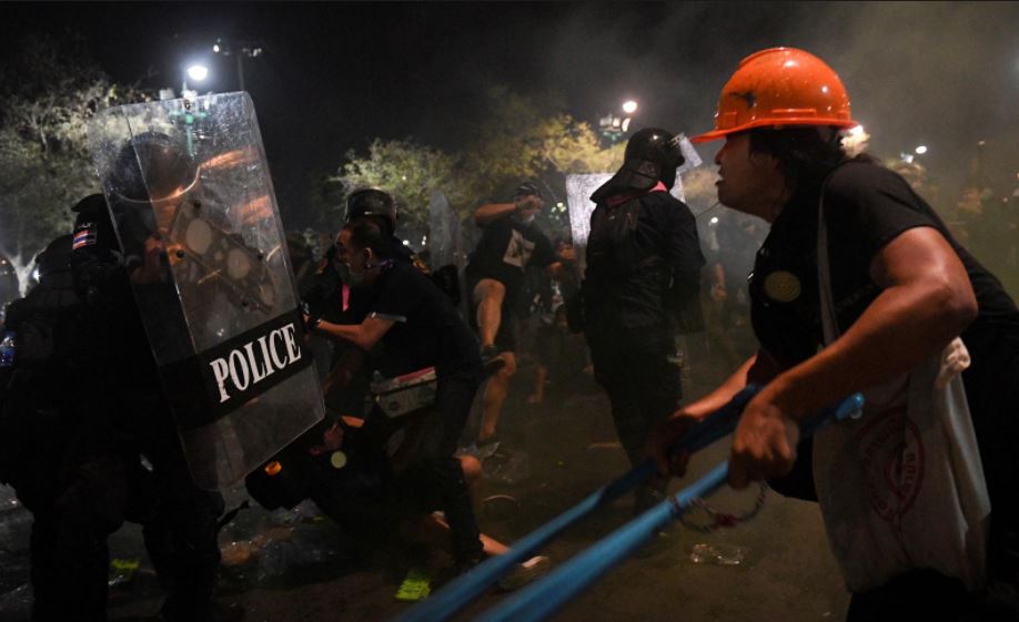 Dozens of Thai protesters injured after rally near king's palace