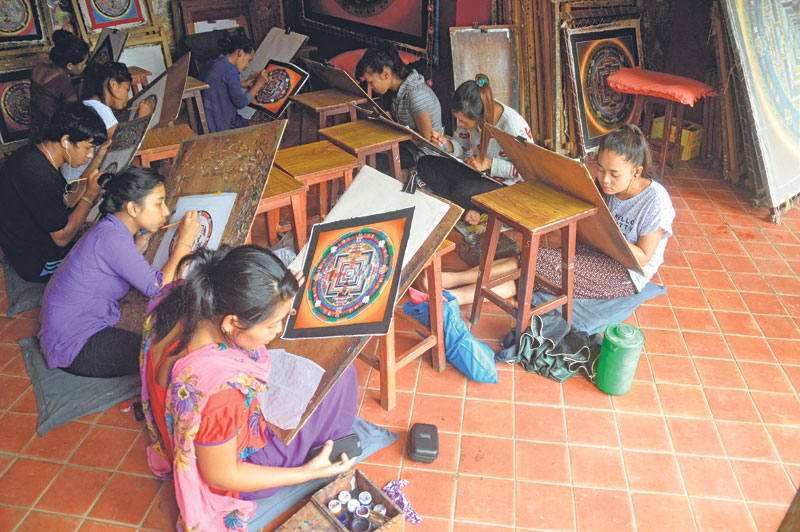 Women in Thangka painting