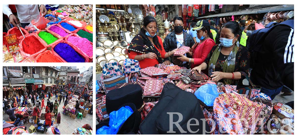 Shoppers throng markets as they prepare to celebrate Tihar (With Photos)