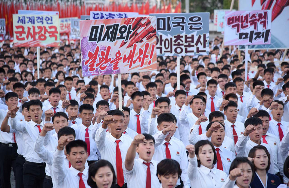 Trump cranks up North Korea threats as Pyongyang holds anti-U.S. rally