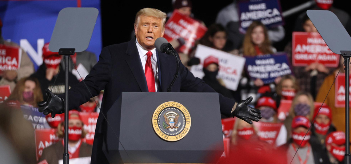 Trump falsely claims victory, after rival Biden voices confidence