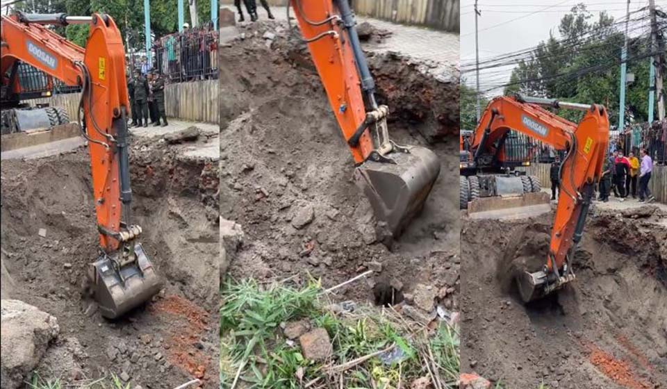 KMC finds Tukucha River after excavating Jai Nepal Hall