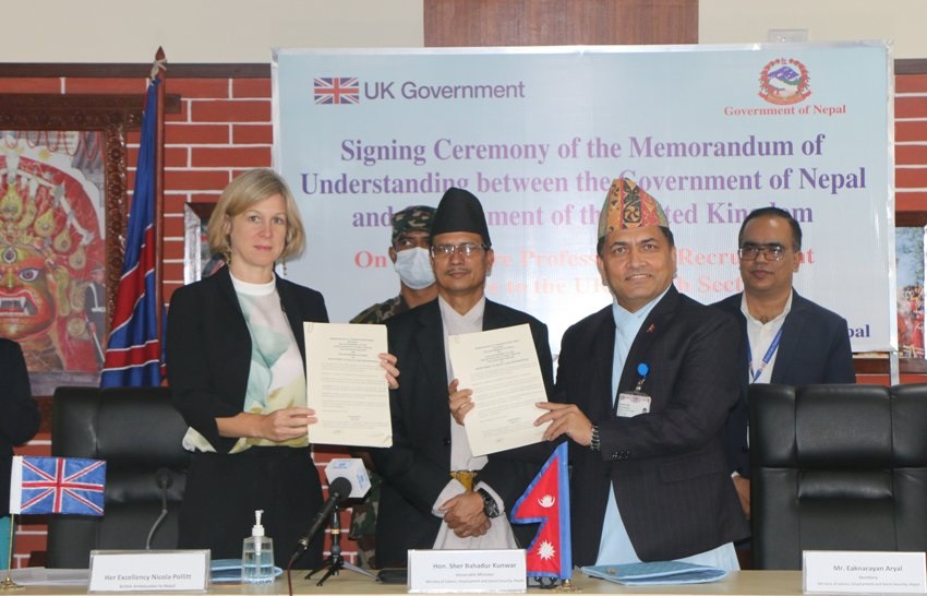 Nepal, UK ink deal to send Nepali nurses for job placement in UK