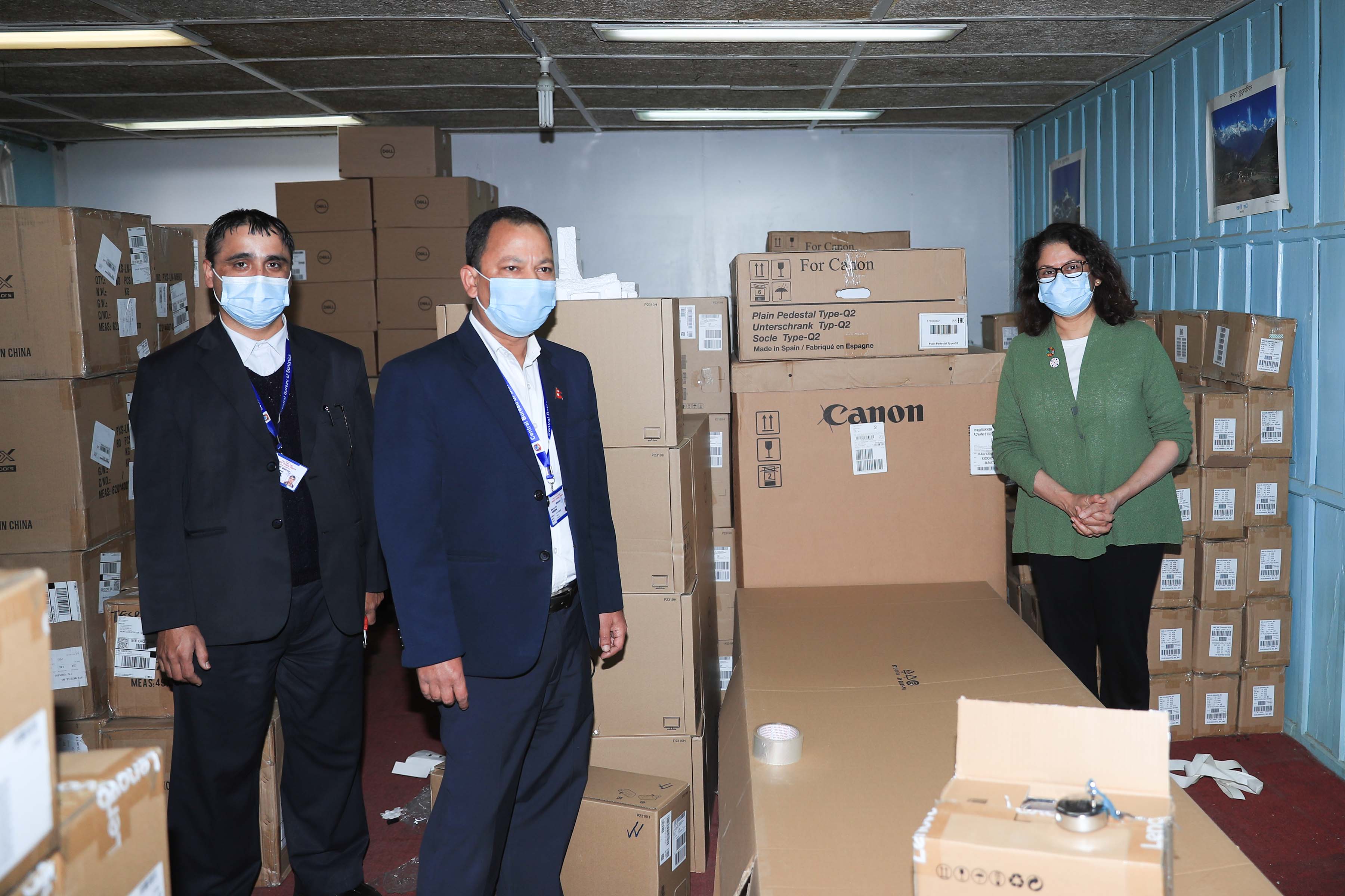 UNFPA and UK government handover IT equipment to Nepal’s Central Bureau of Statistics