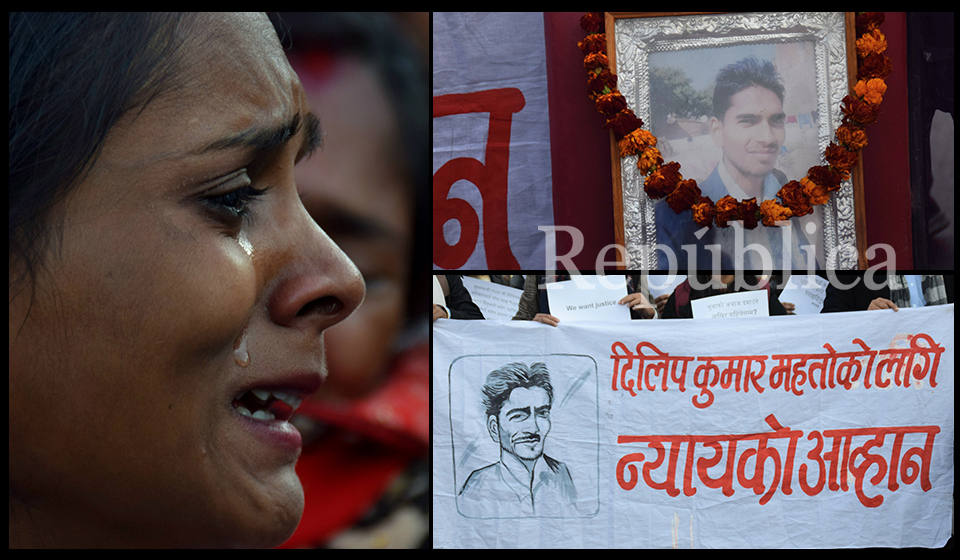 In Pictures: Family members, relatives stage protest demanding justice for environment activist Dilip Mahato