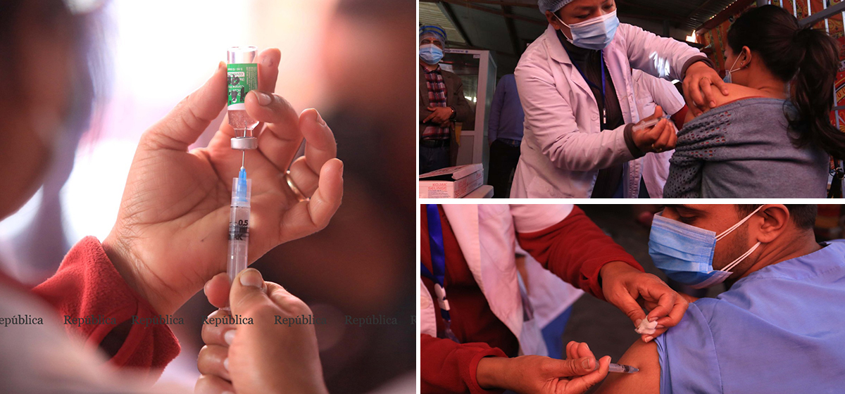 184,857 frontline workers in Nepal receive Covishield in the first phase of COVID-19 vaccination drive