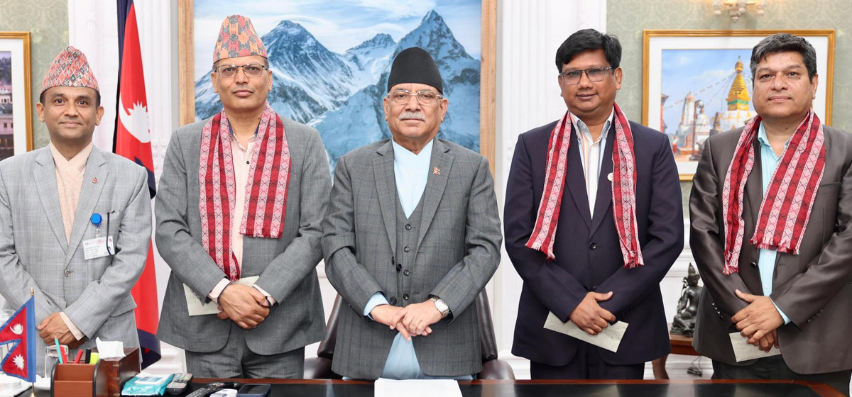Newly-appointed Vice Chancellors call on PM Dahal
