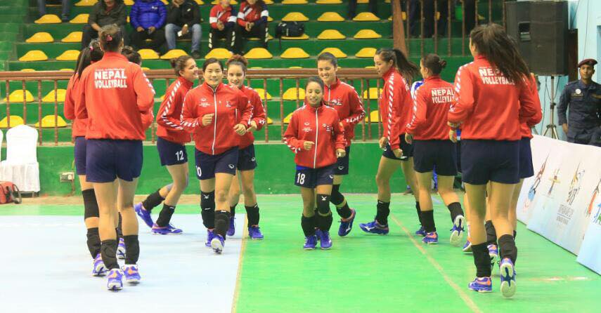 13th SAG begins with Nepal-B’desh Women's volleyball match