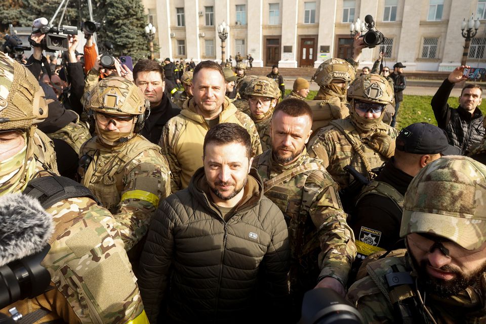 Zelenskiy visits recaptured Kherson, vows to drive Russia from all of Ukraine