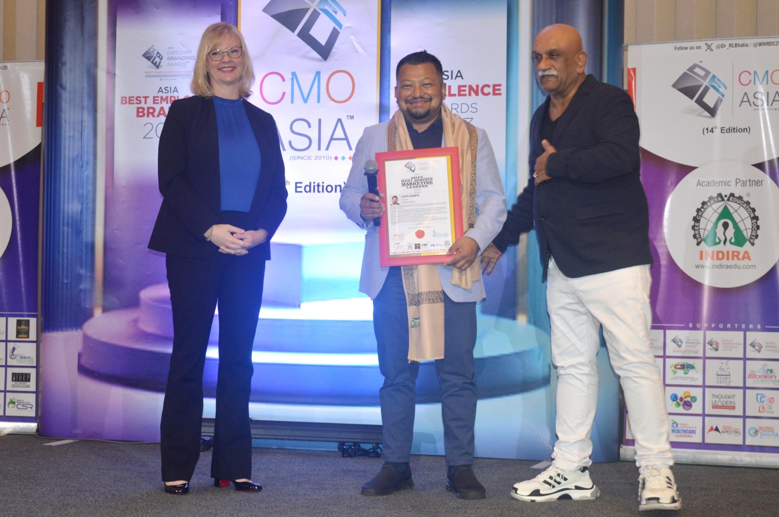 Outreach Nepal’s founder Ujaya Shakya honored as "Asia's Most Admired Marketing Leader"at CMO Asia Awards