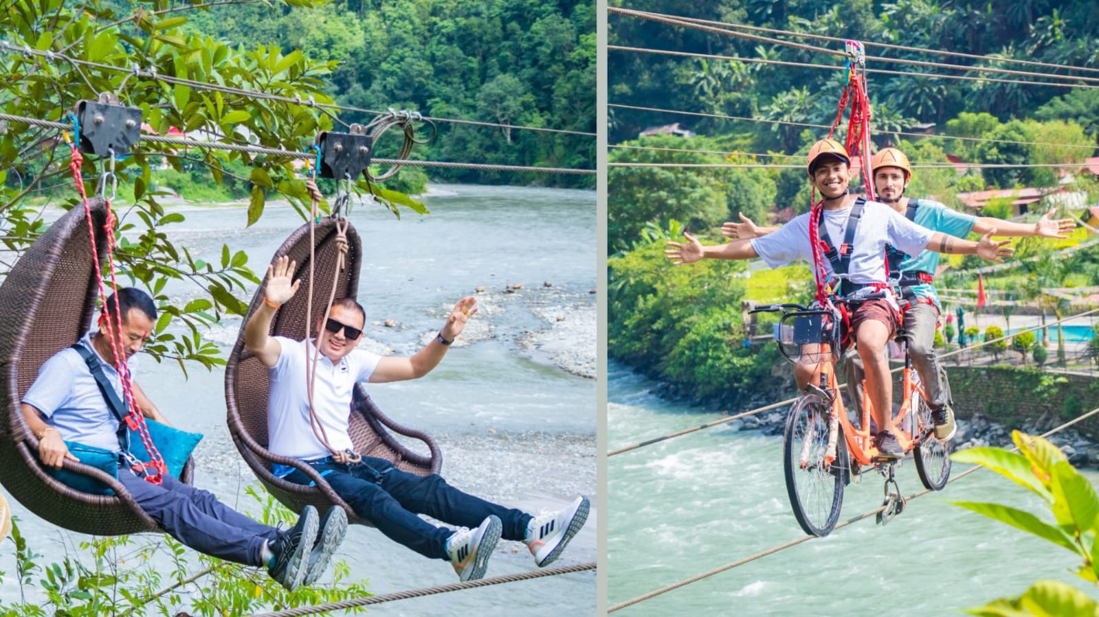 Hammock cable car, 360-degree swing, and tandem sky rope cycle launched in Sukute to draw more tourists